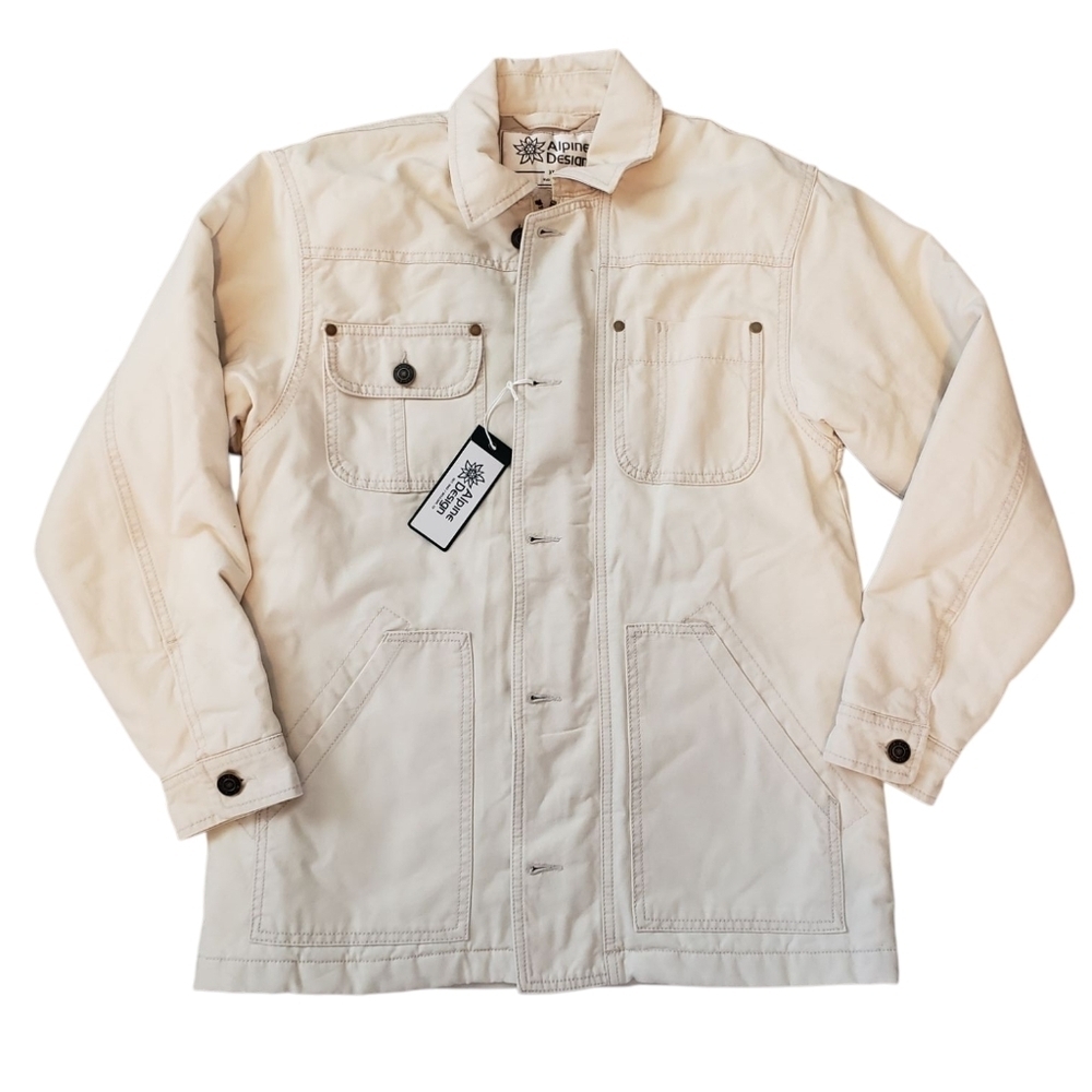 Alpine Design Cream Quilted Barn Coat XS NWT